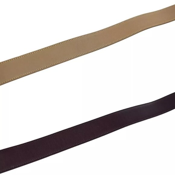 HERMES H Logo Constance Reversible Buckle Belt #80 Leather Gray Purple 77RH283 - Picture 11 of 11